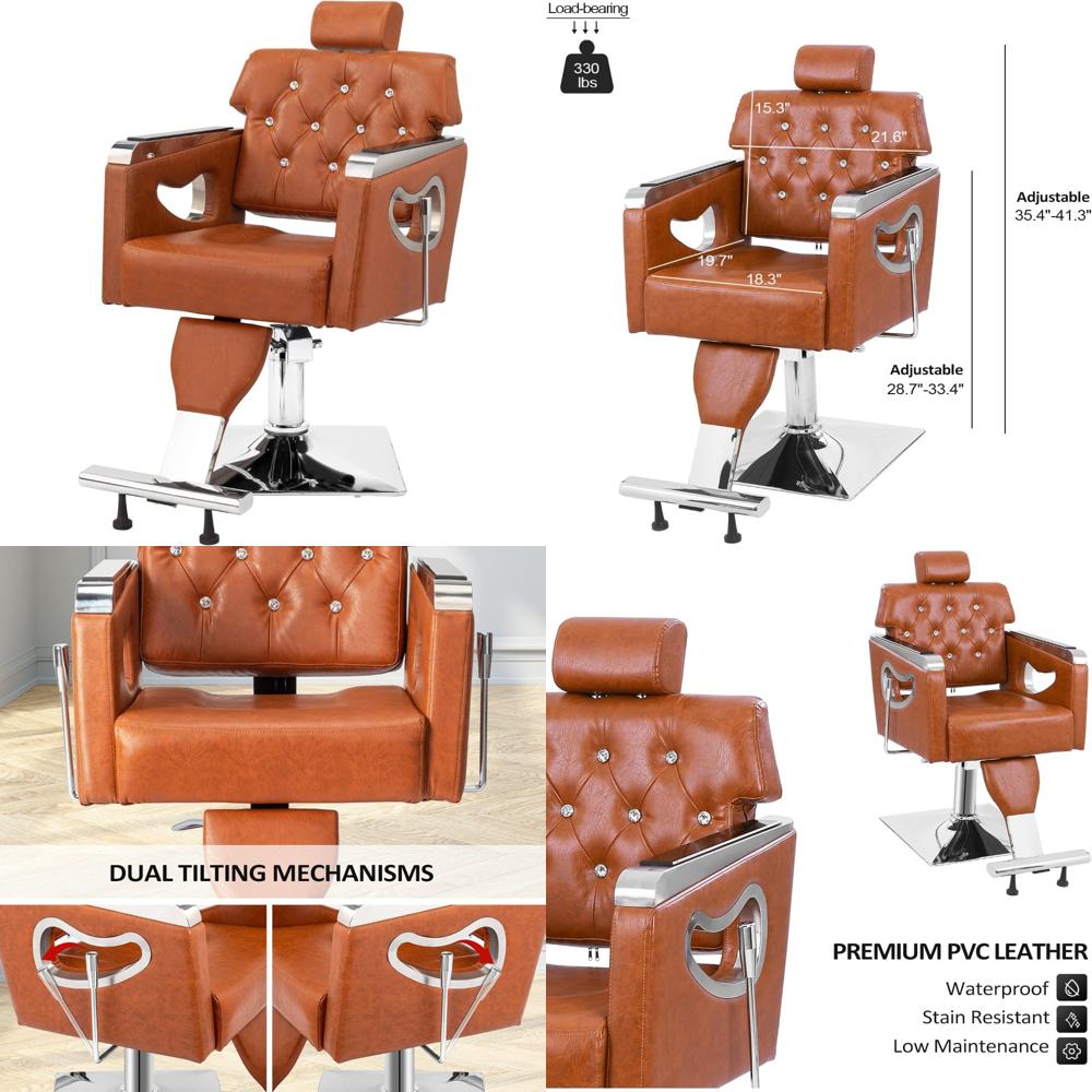 Versatile Reclining Salon Chair for Hair Stylists, Shampoo, Hairdressing, Makeup, Braiding, and Beauty Spa Equipment