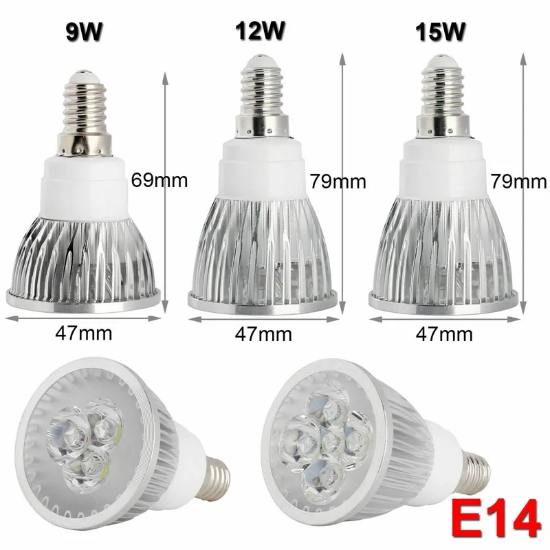 LED Lampada 9W 12W 15W GU10 MR16 E27 E14 Led-lampe 85-265V Led-strahler Warm/Netural/Kaltweiß LED lampe 110V 220V Für Zuhause