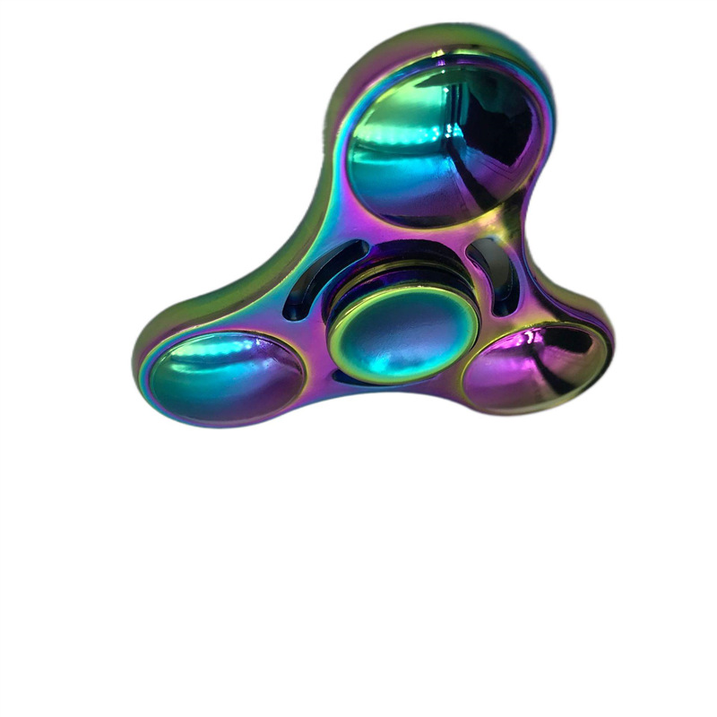 Cầu Vồng Đồ Chơi Con Quay Fidget Spinner Kim Loại UFO Nhỏ Cầm Tay Ngón Tay Con Quay Quà Tặng Cho Trẻ Em Người Lớn Quay Đầu Tập Trung Để Bàn Đầu Ngón Tay