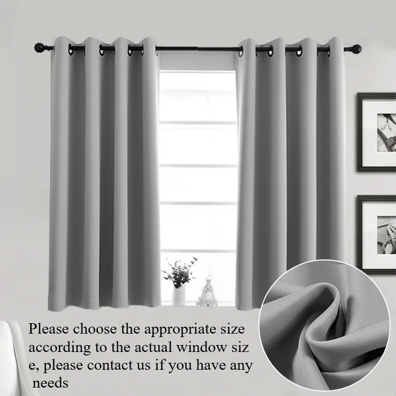 Cortinas de ventana pequeñas para dormitorio, Cortina corta para baño, puertas de salón, Rideaux Cortinas, Tende pequeño de alto sombreado 85%