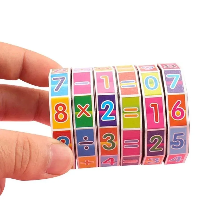 Children Mathematics Numbers Magic Cube Toy Montessori Puzzle Game Kids Learning Educational Math Block Calculate Game