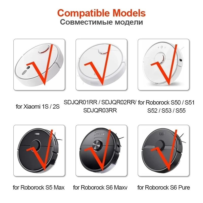 Washable HEPA Filters for Xiaomi Roborock S50 S5 MAX S6 for MI Robot Vacuum Cleaner Parts Replacement Accessories