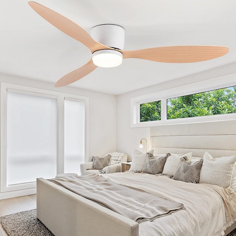 XINGOO Ceiling Fan with LED Light DC motor 42 inch Large Air Volume Remote Control for Kitchen Bedroom Dining room Patio
