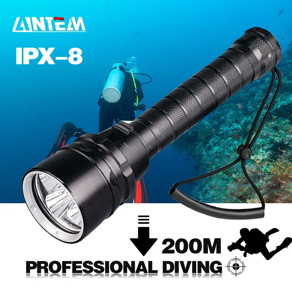 Mạnh Mẽ LED Đèn Pin Lặn Siêu 20000LM T6/L2 Chuyên Nghiệp Dưới Nước Đèn Pin IP8 Mức Chống Thấm Nước Đèn Sử Dụng Pin 18650