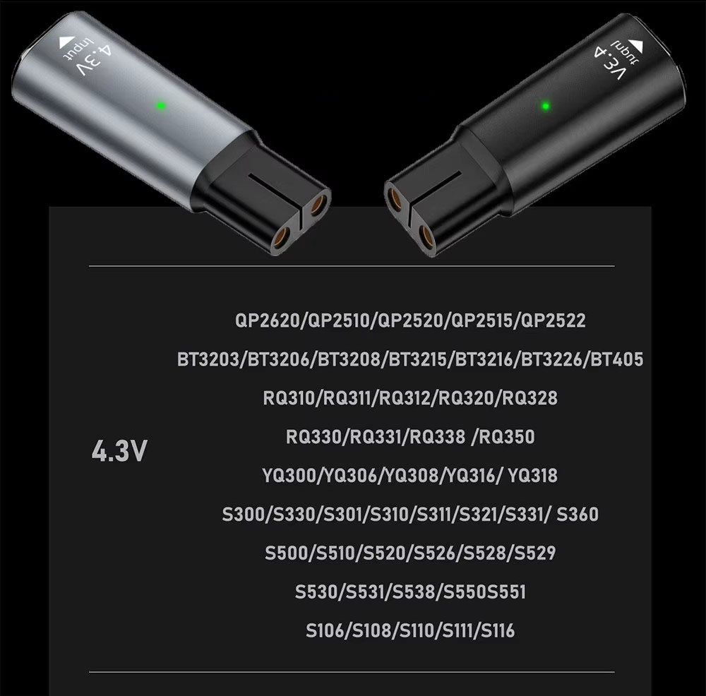 USB​ Type C PD to DC 4.3V Power Adapter Converter for Philips Shaver Razor Electric Hair Clipper Fast Charge Connector