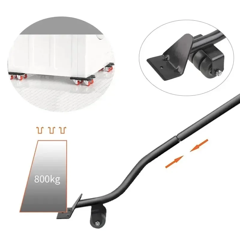 Furniture Moving Transport Roller Set Removal Lifting Moving Tool Set Wheel Bar Mover moving Heavy Stuffs Device Hand Tool