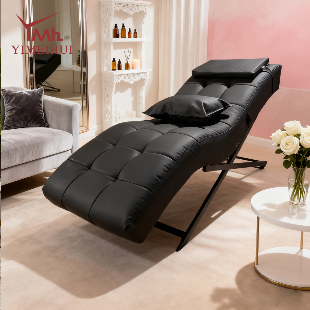 Lit de Massage en métal à Base dorée, lit de Spa pour le visage, cils blancs, Tables de traitement cosmétique, lits pour tatouage