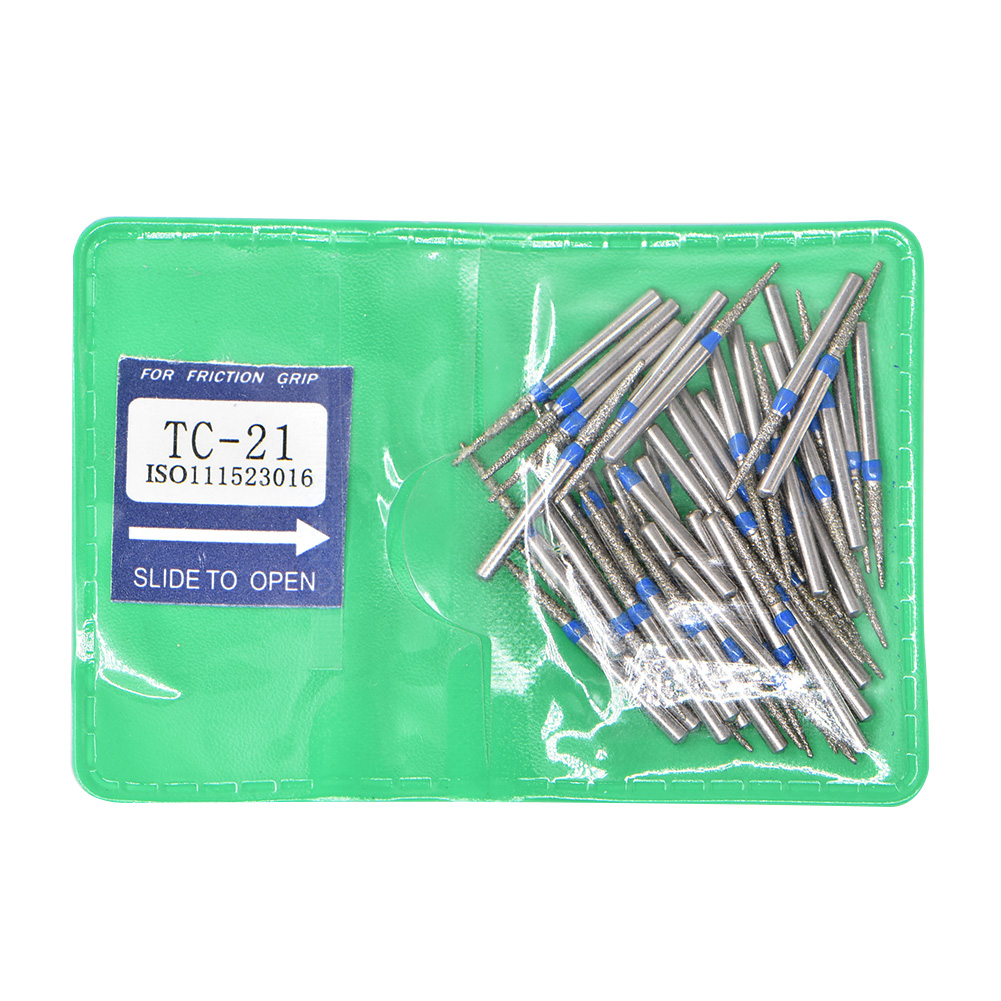 50 ピース/バッグ歯科高速バーズ高速ハンドピースタービンダイヤモンドバーダイヤモンド研磨歯の準備、歯科医材料