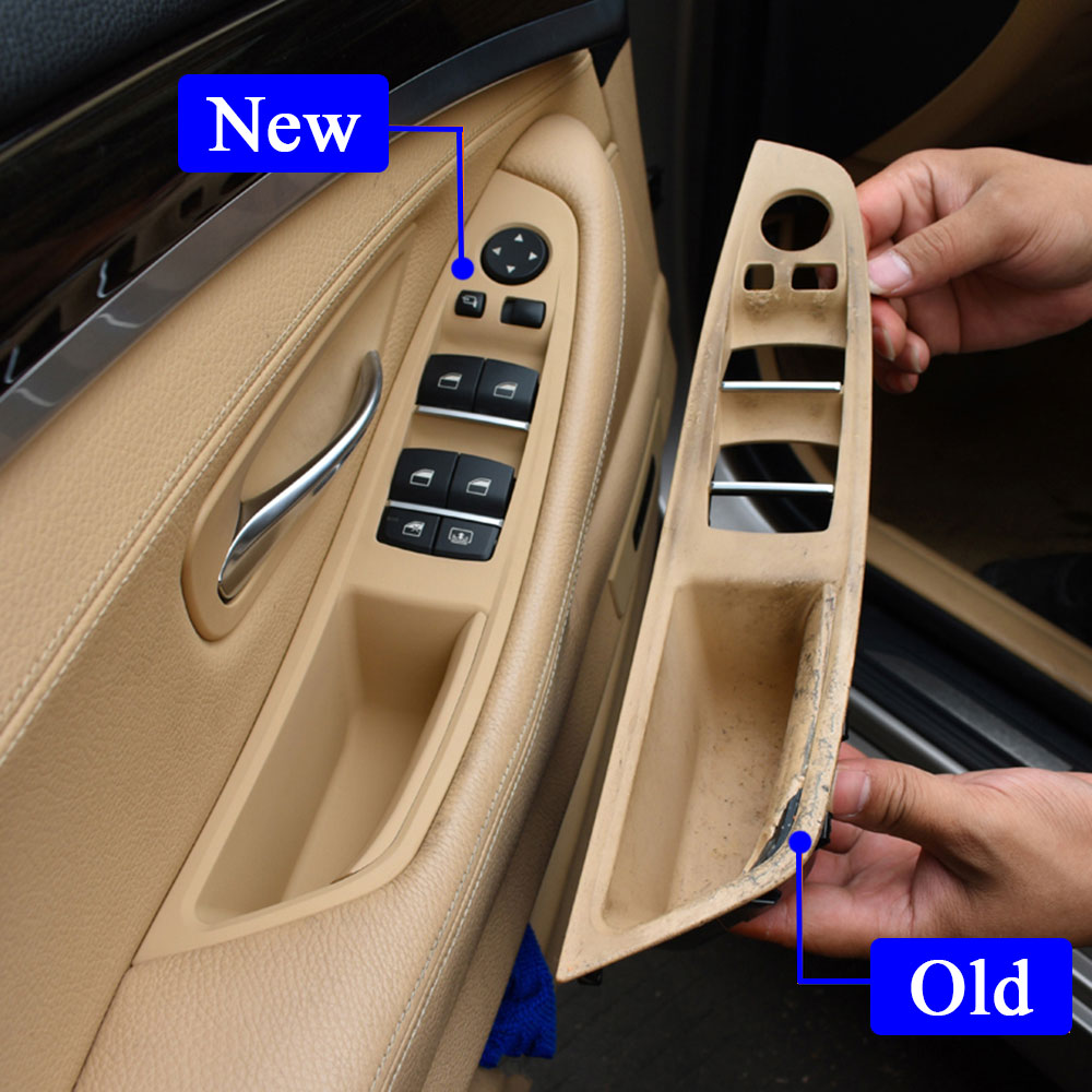 Window Lift Door Handle Switch Cover Armrest Door Pull Handle Panel Replacement for BMW 5 Series F10 F11 520 523 525 528 530