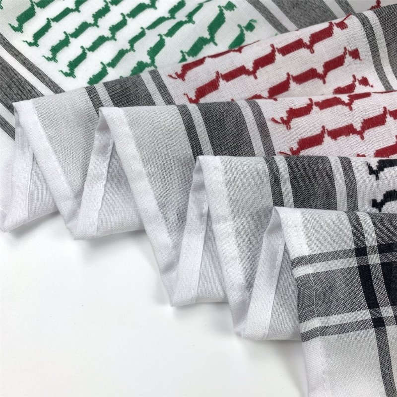 Bufanda Shemagh con diseño desértico, Jacquard geométrico, keffiyeh árabe, turbante, chal, bufandas cuadradas, Bandana, para