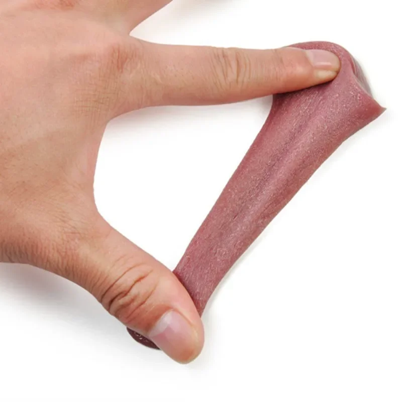 1 Uds. De lengua estirable, trucos de magia realistas, truco de lengua falsa, accesorios de juguete de broma para el Día de los tontos elásticos