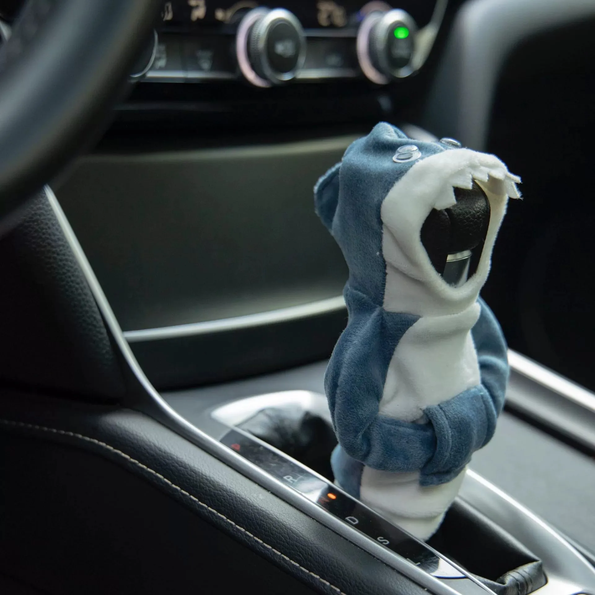 Capa de mudança de engrenagem de carro de pelúcia estilo moletom protetor de botão antiderrapante, acessórios de automóvel de moda bonito para mulheres sedan suv interior