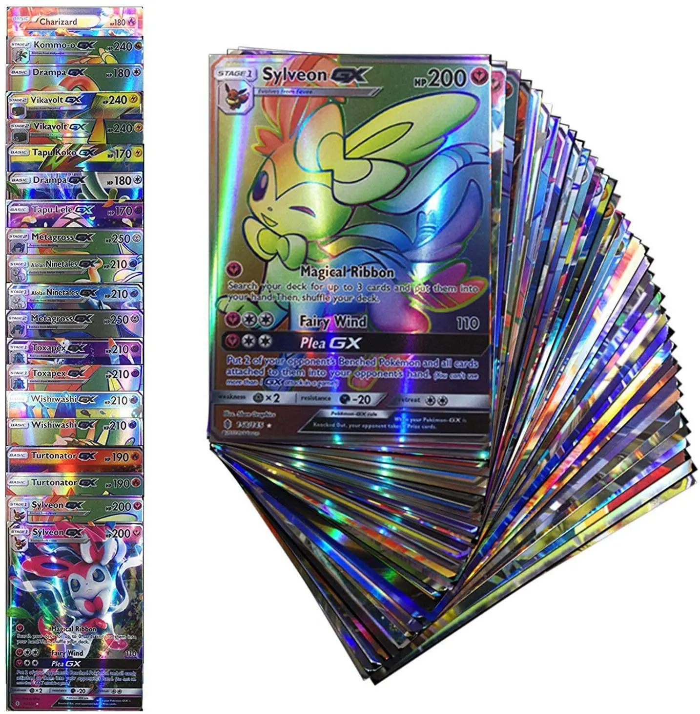 100 шт. английские карты покемонов Vstar V VMAX GX MEGA EX Shining Arceus Cards Game Battle Trainer Collection Booster Box