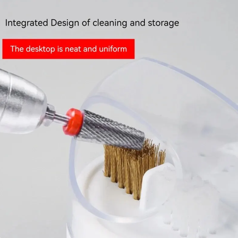 30 穴マニキュアヘッドオーガナイザーアクリルポータブルオーガナイザー防塵クリーニングオーガナイザープロのネイルアーティストの必需品