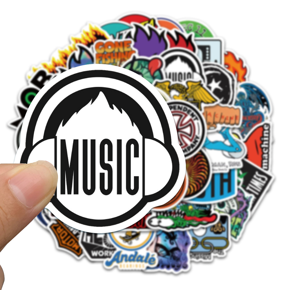 Pegatinas de moda para monopatín, calcomanía moderna para maleta, monopatín, portátil, equipaje, nevera, teléfono, coche, 10/30/50 piezas