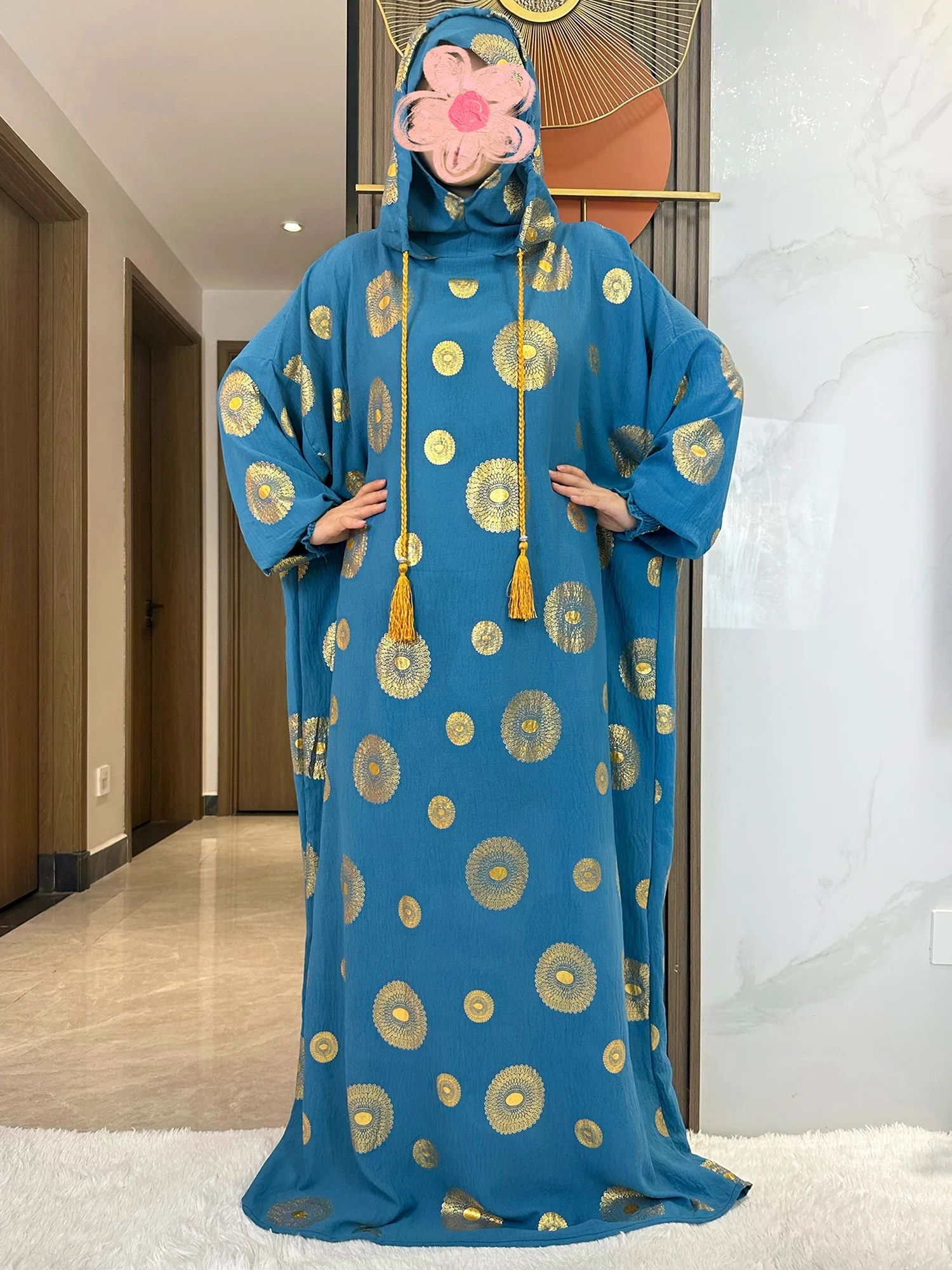 イスラム教徒の女性のための光沢のある綿のドレス,ラマダンのカフタン,アバヤ,ドバイ,七面鳥,イスラムの祈りの服,2つの帽子,新しい