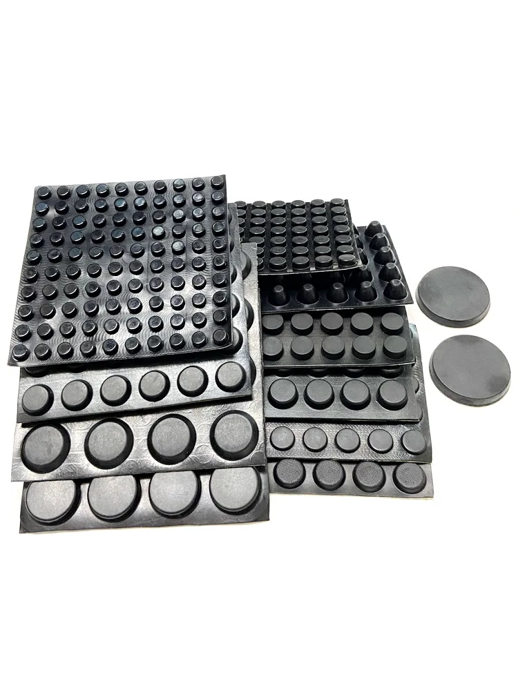 Furniture Drawer Cabinet Door Anti-Collision Block Box Instrument Leg Round Double-Sided Tape Self-Adhesive Rubber Foot Pad