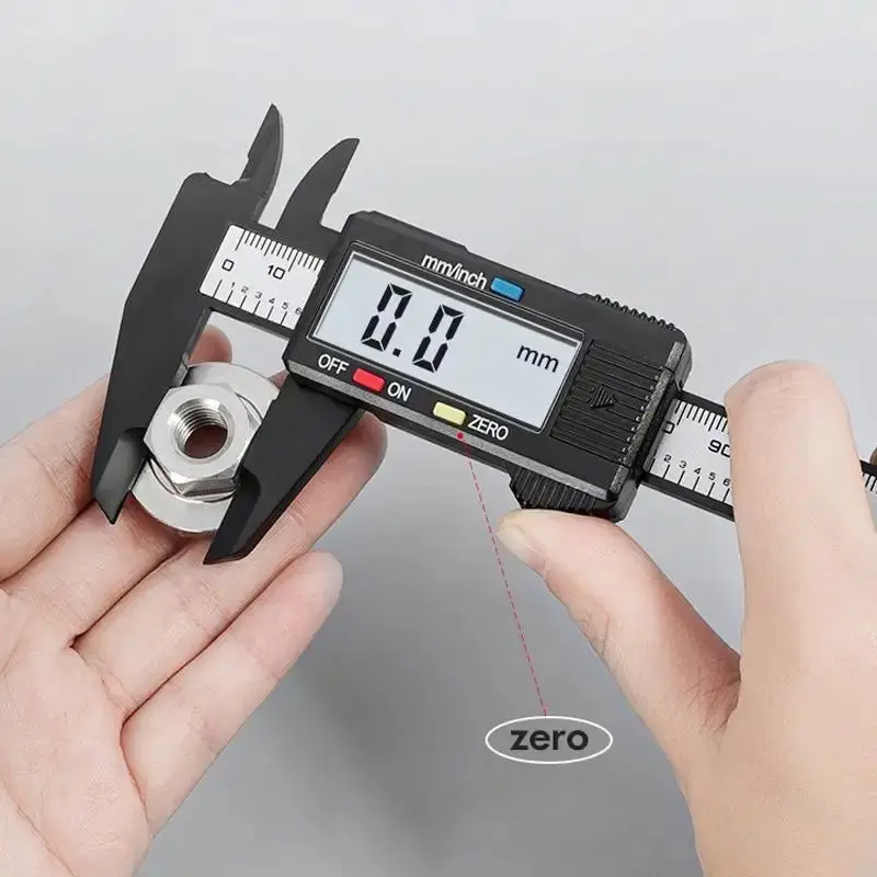 AIRAJ-calibrador Digital de plástico Vernier de 150MM, conversión de fracción métrica en pulgadas, herramienta de medición con pantalla LCD grande