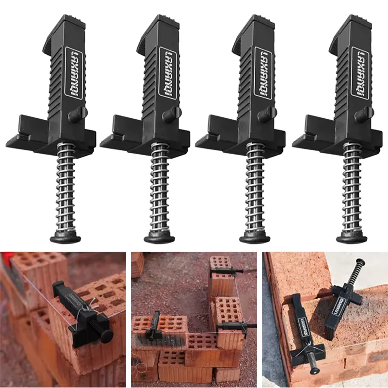 2/4pcs Wire Drawer Bricklaying Tool Construction Fixture Brick Liner Runner Building Fixer Brick Leveling Line Construction Tool