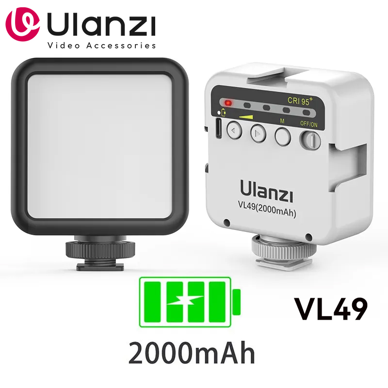 Светодиодные лампы Ulanzi VL49 6W Mini Vlog Светодиодные лампы белый 2000mAh 5500K