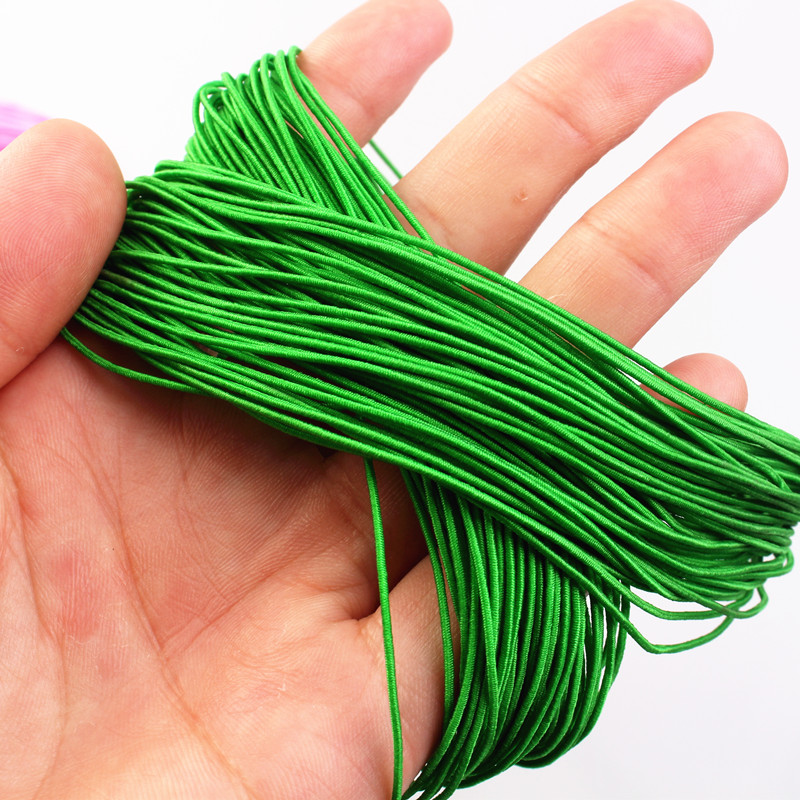 1mm 24m cabo elástico trançado miçangas fios estiramento corda tecido artesanato cabos para fazer jóias 23 cores