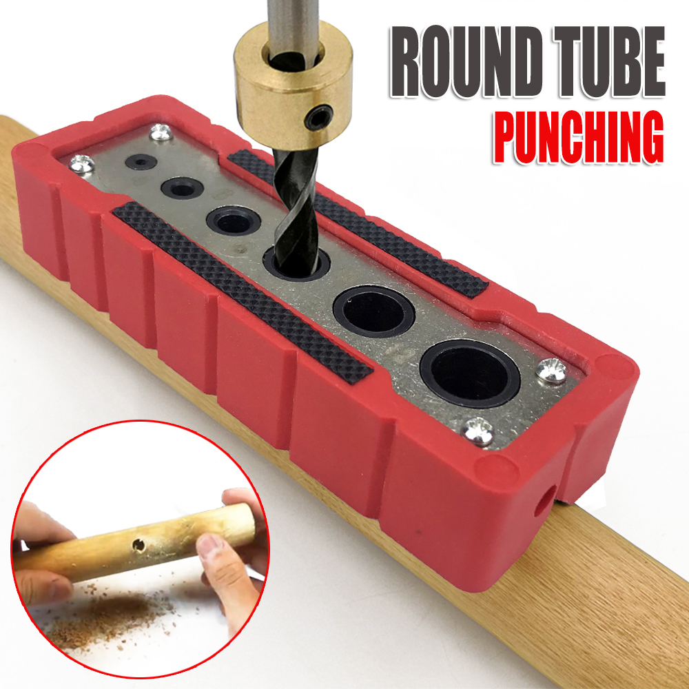 Multifunctional Hole Puncher 2-12/3-13 มม.เจาะท่องเที่ยว Locator เหมาะสําหรับรอบ Rod และเครื่องบินมุมขวาเจาะหลุม