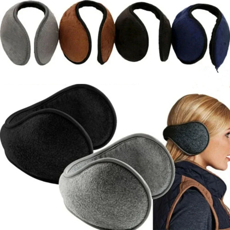 Orejeras gruesas de felpa suave para hombre y mujer, orejeras peludas a prueba de frío para invierno, orejeras de Color sólido, protección para exteriores