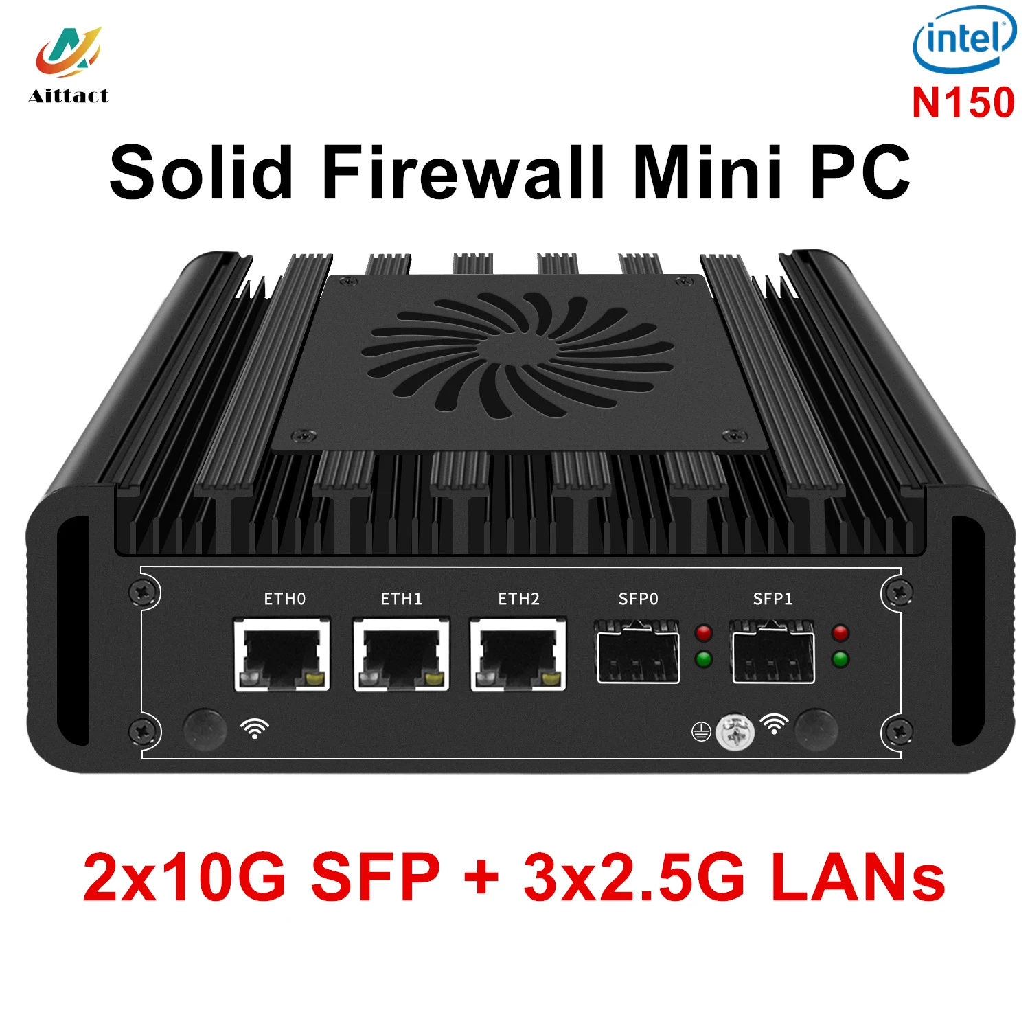 Mini PC Firewall Intel N150 I3 N305 2x10G SFP 3x2,5G i226-V Lans DDR5 NVMe pfSense OPNsense Micro Firewall Appliance