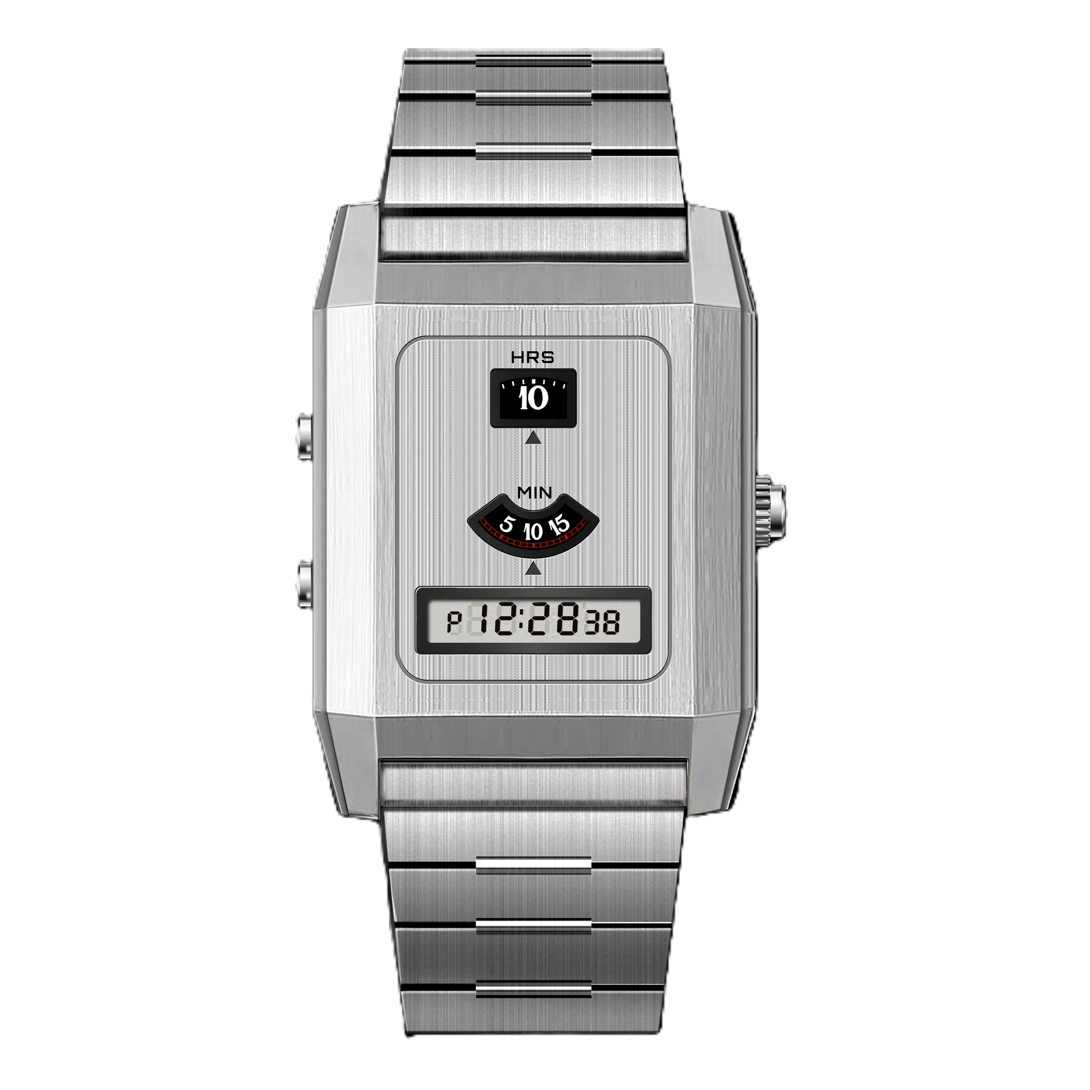 Zegarek cyfrowy LCD dla par C-0PO, retro, futurystyczny design - regulowany pasek, codzienny, uniwersalny zegarek do noszenia na co dzień.