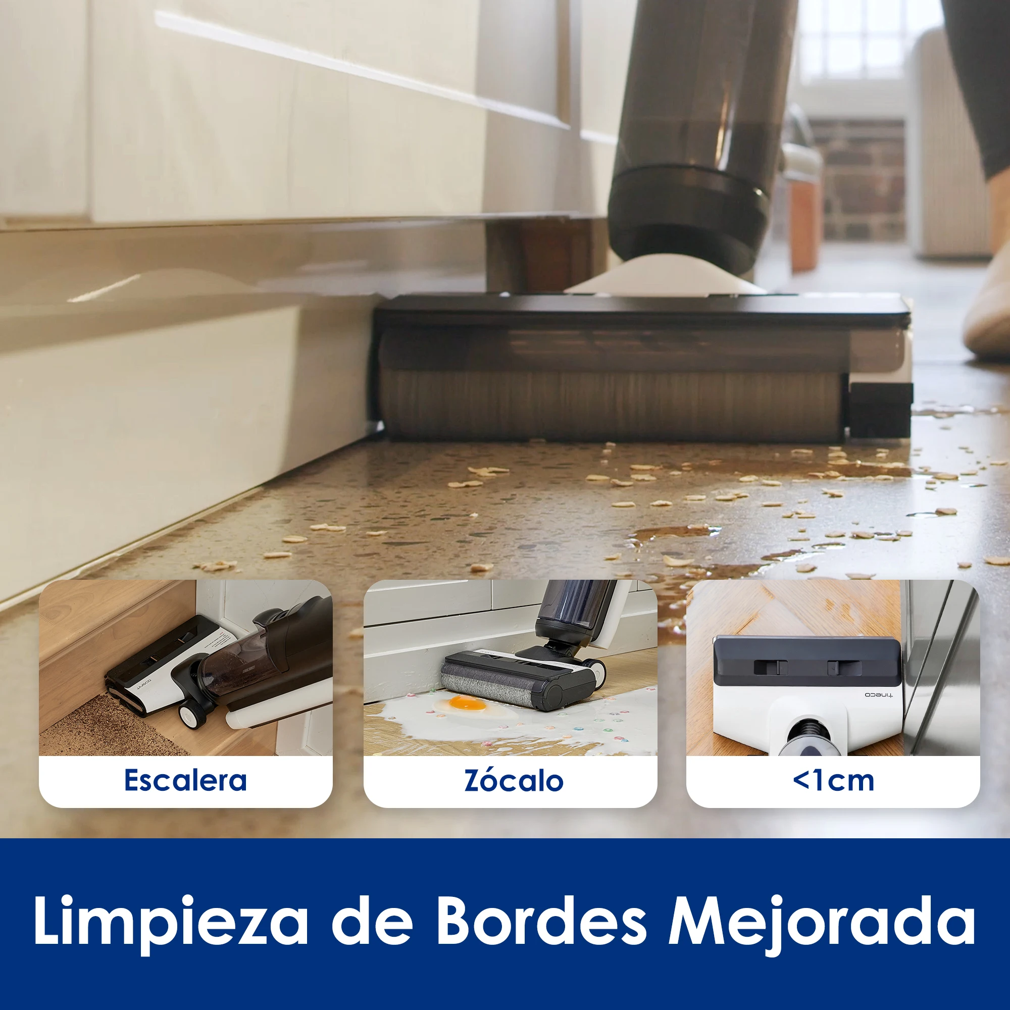 Tineco-aspiradora en seco y húmedo para el hogar, limpiador de suelo inteligente inalámbrico, fregona eléctrica vertical, autolimpieza, S5 Combo