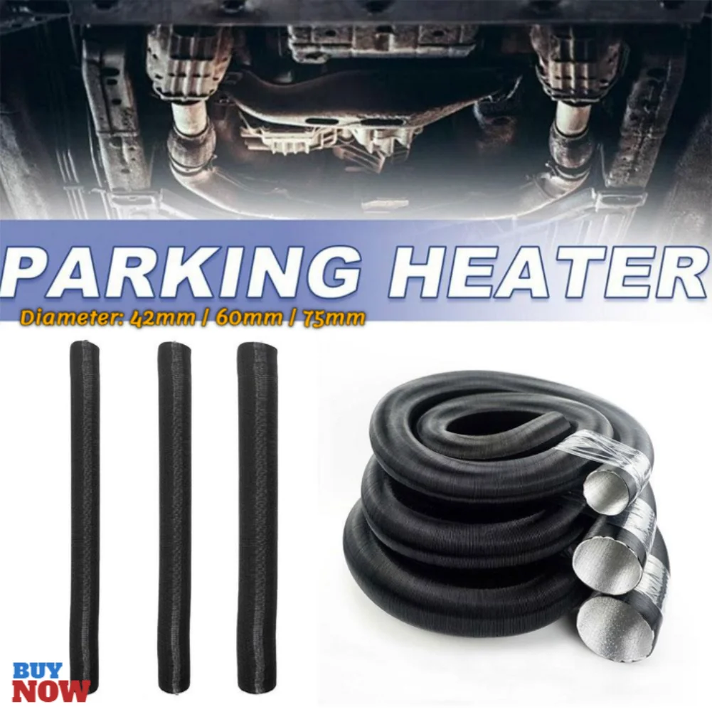 42mm 60mm 75mm de diâmetro ar diesel aquecedor de estacionamento duto tubo mangueira para webasto eberspacher carro camper tubo de escape ar