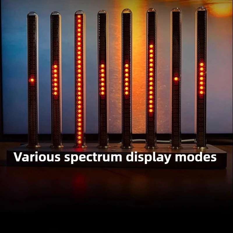 RGB Pickup Level Light LED Display Voice Control Music Spectrum Indicator Desktop Light Gaming Room Atmosphere Rhythm Light