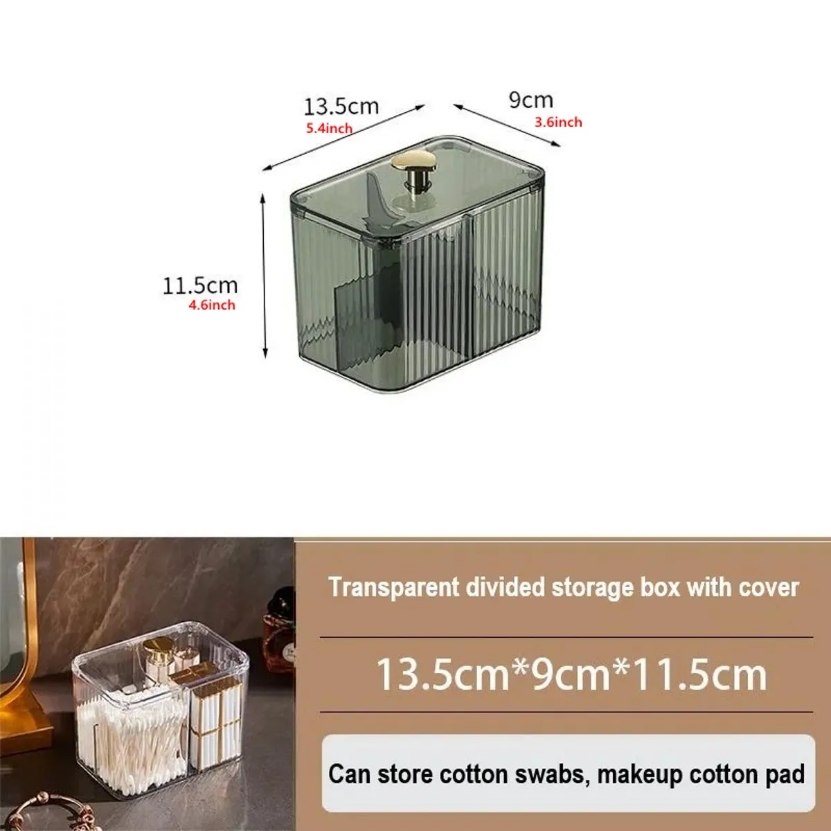 Qtip Halter Spender Klar Badezimmer Organizer Glas Tupfer/Pad/Kugel Halter Container Kosmetik Aufbewahrungsboxen für Waschtisch