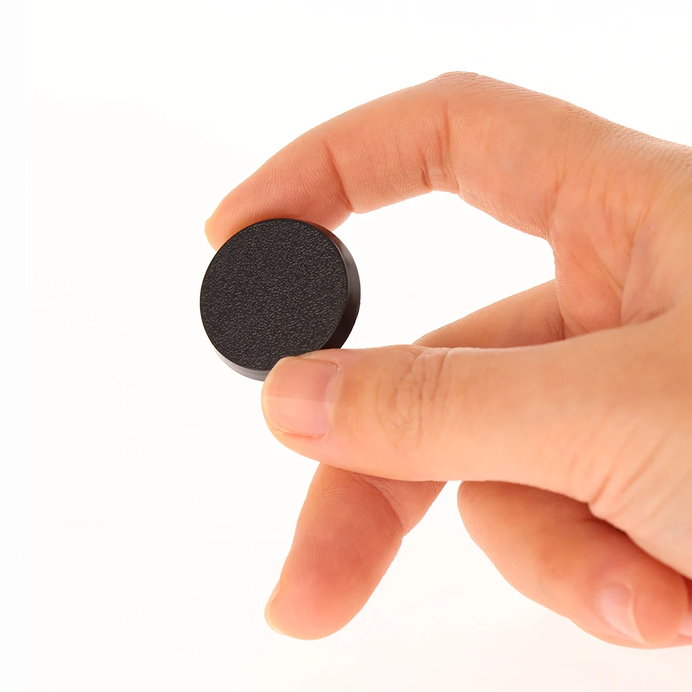 100pcs Round 25mm Black Bases Plastic Miniature 25mm Model Base for Wargames Military Simulation Scene