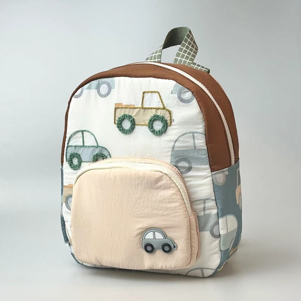 Cartoon Auto Stickerei Kinder Schulrucksack Kindergarten Multifunktionale Schultaschen Leichter Rucksack Jungen und Mädchen