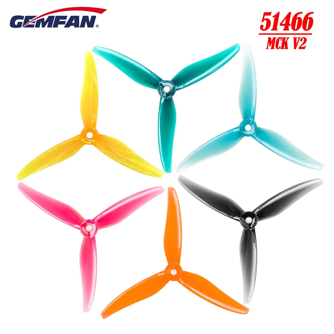 4 STKS Gemfan Hurricane 51466 MCK V2 3-Blade PC Propeller 2CW + 2CCW voor 2306 2207 motor DIY Onderdelen Voor RC FPV Freestyle 5 inch Drones