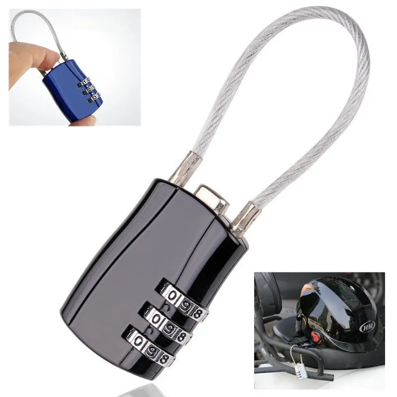 1 Stücke 3-stellige Kombination Hohe Sicherheit TSA Zollschloss Helmschloss Für Rucksack Trolley Gepäck Koffer Passwort Vorhängeschloss