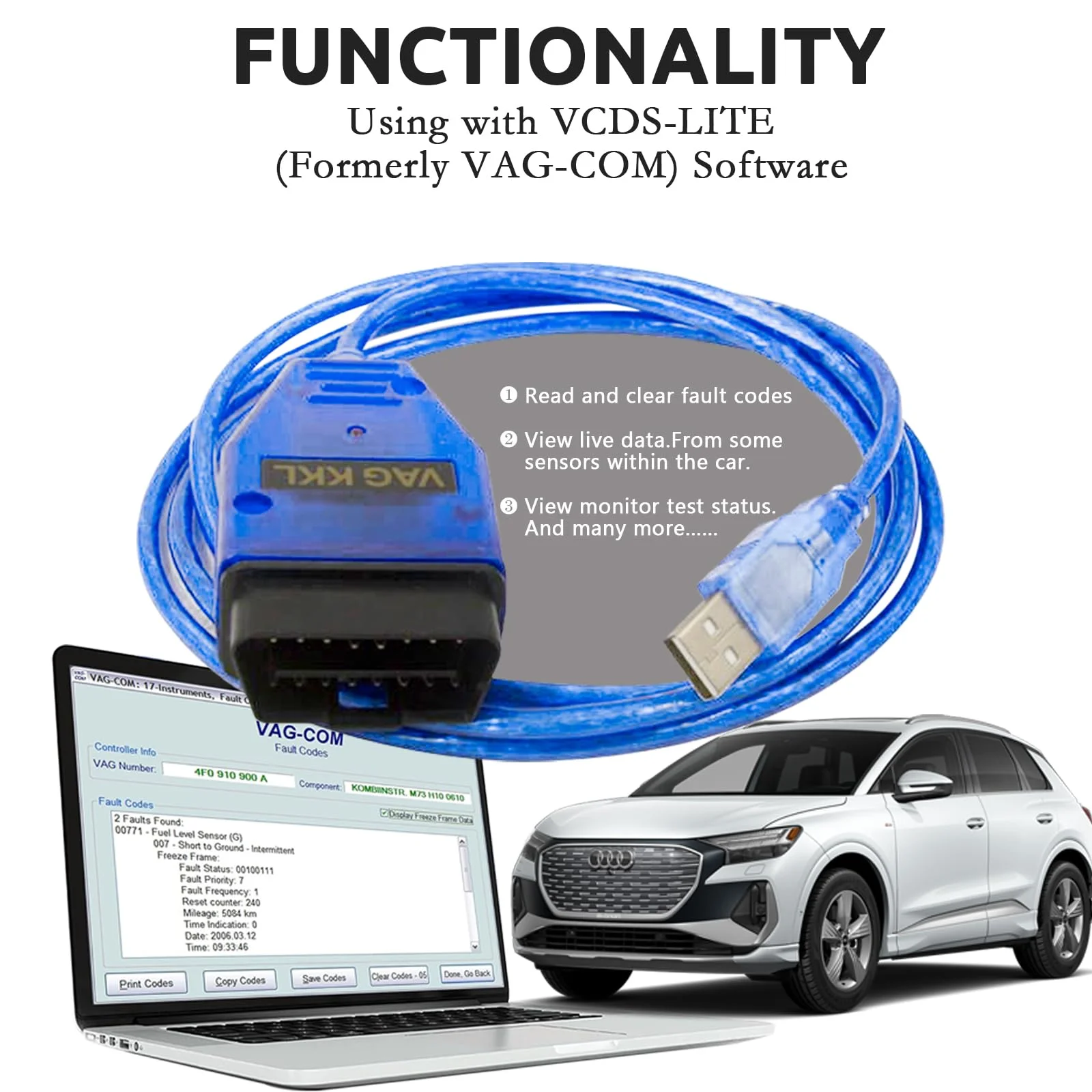 Kkl VAG-COM para 409.1 ch30 chip scanner ferramenta obd2 cabos de diagnóstico com interface usb scanner automático para carros multimarca mais novo