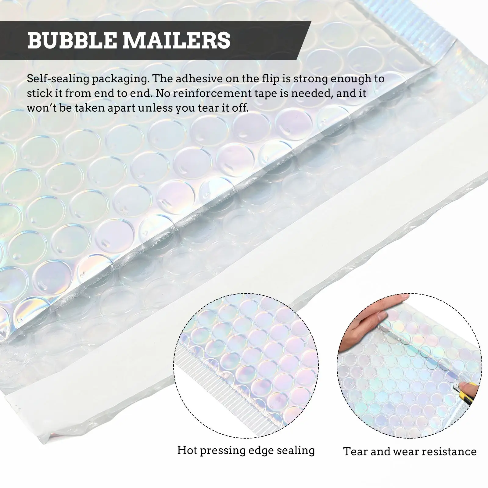 50 ชิ้น A5 ซอง Mailing เบาะสีดําฟองกระเป๋าห่อของขวัญกระเป๋า Mailers บรรจุแต่งหน้าสี