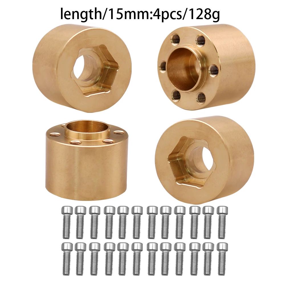 ทองเหลืองน้ําหนัก 12 มม.ล้อ Hex Hub ขยายอะแดปเตอร์สําหรับ 1/10 RC Crawler 1.9 2.2 นิ้วล้อขอบ Axial SCX10 TRX4 Counterweight