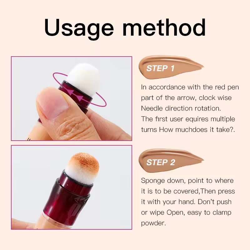 USHAS 12color Sponge Head Concealer For Dark Circles Tears Freckles Corrector Acne High-end Makeup Natural Skin Makeup Cosmetics
