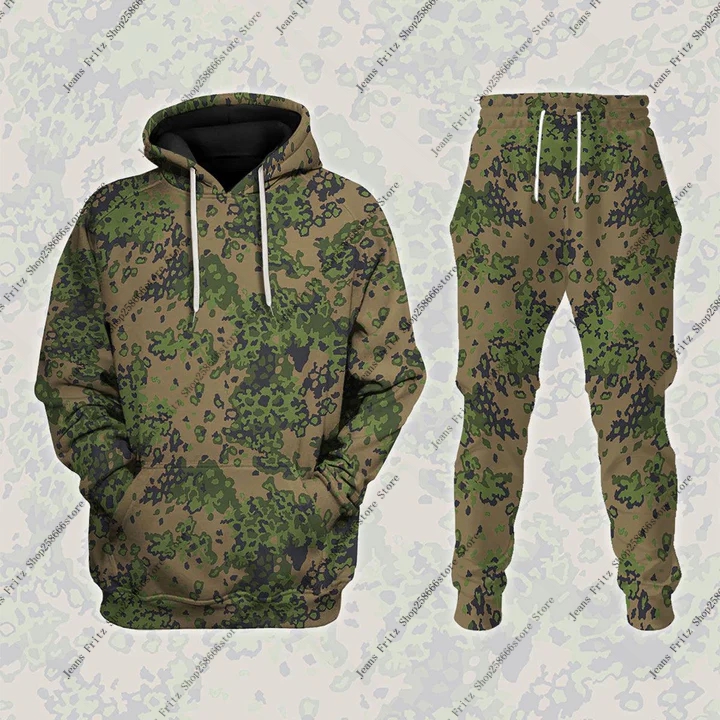 Popular camuflaje caza Animal 3D sudaderas con capucha con estampado traje hombre mujer chándal pantalones 2 uds conjuntos niños Jersey Cosplay Sudadera con capucha