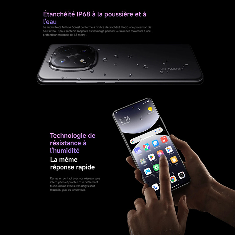 Première mondiale Version mondiale Redmi Note 14 Pro + 5G 14 pro plus Smartphone Snapdragon 7s Gen 3 caméra arrière 200MP