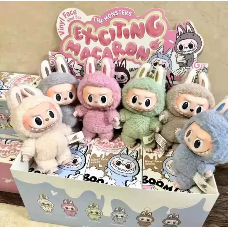 POP MART LABUBU THE MONSTERS - Ekscytująca Macaronowa Winylowa Twarz Niespodzianka Mystery Box Blind Box Zabawki Kawaii Anime Figurka Akcji Caixa