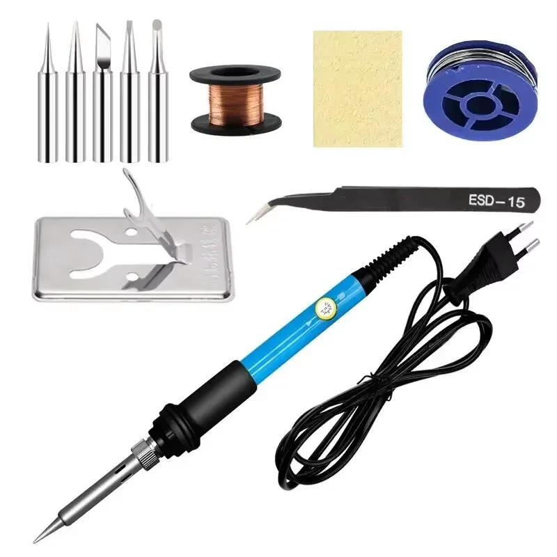 7-piece 220V 60W Electric Soldering Iron Set  Welding  Repair Tool Electric Soldering Iron Set Of Adjustable Temperature