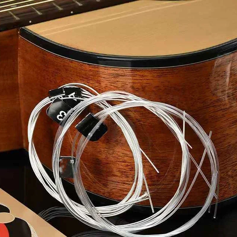 EJ27N Nylon Guitar Strings Classical Guitar Strings Silver Plated Wrap Nylon Core Clear Student Nylon Trebles Normal Tension