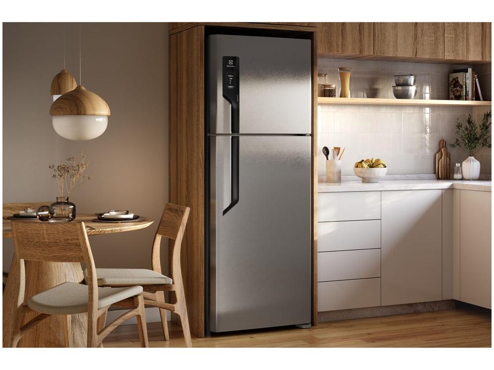 Geladeira/Refrigerador Electrolux Frost Free Duplex Inox Look 480L Efficient TF71S - 110V
