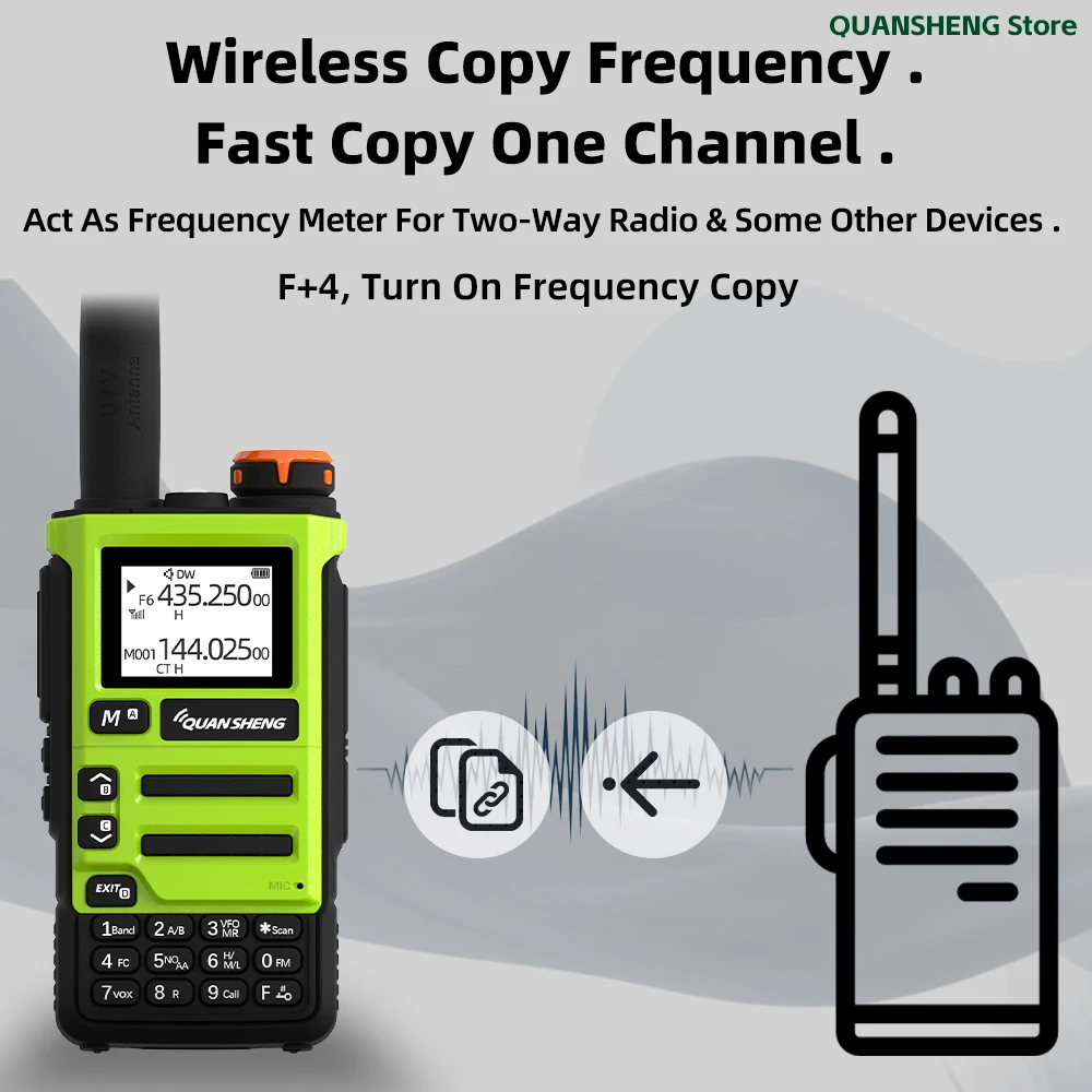 Quansheng UV K5 9 Walkie Talkie Two Way Radio Long Range Transceiver Wireless Set Ham Amateur Receiver with AM FM Communication