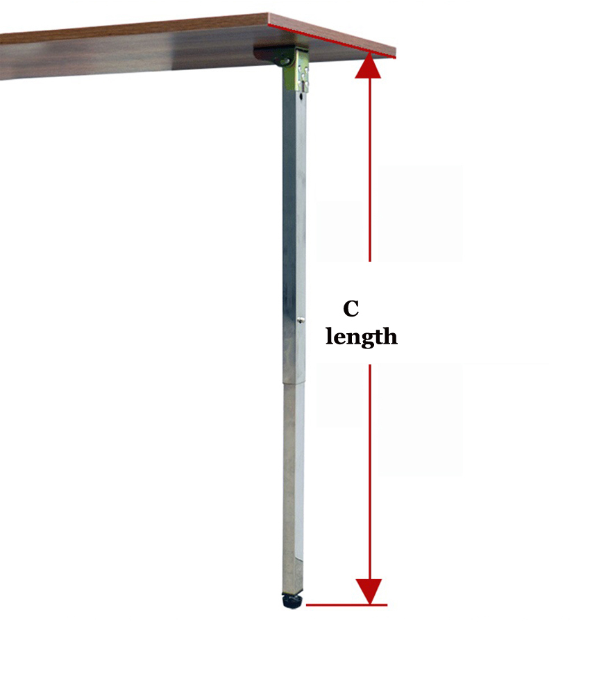 Patas de muebles retráctiles plegables de acero inoxidable, soporte para mesa elevadora, barra de soporte, longitud de columna de pie, se puede personalizar