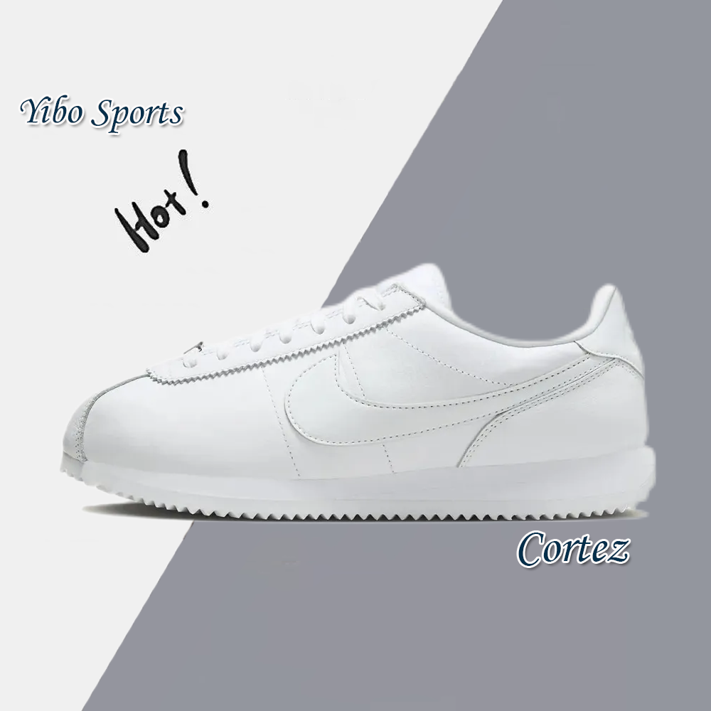 Nike nuevo listado Cortez, los mismos zapatos deportivos para hombres y mujeres, zapatos para correr informales blancos de caña baja